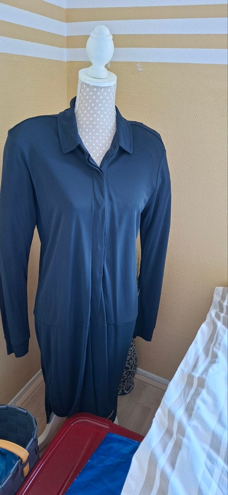 DONKERBLAUWE JURK MAAT L MERK MOSCOW., Ophalen of Verzenden, Zo goed als nieuw, Blauw