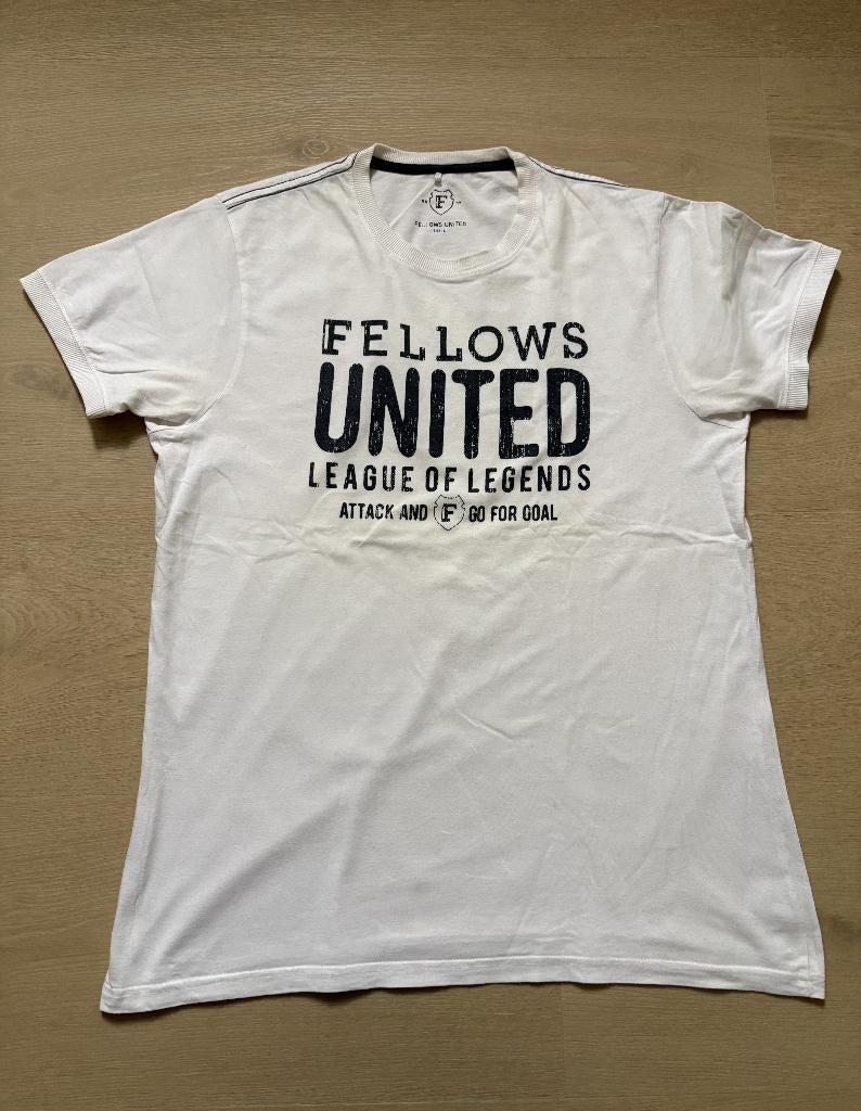 Fellows United T-shirt – Maat L – Wit met print – Casual, Maat 52/54 (L), Wit, Ophalen of Verzenden, Gedragen