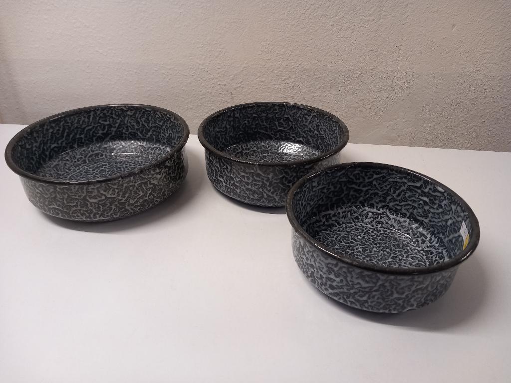 grijs gewolkte schalen set, Antiek en Kunst, Ophalen of Verzenden