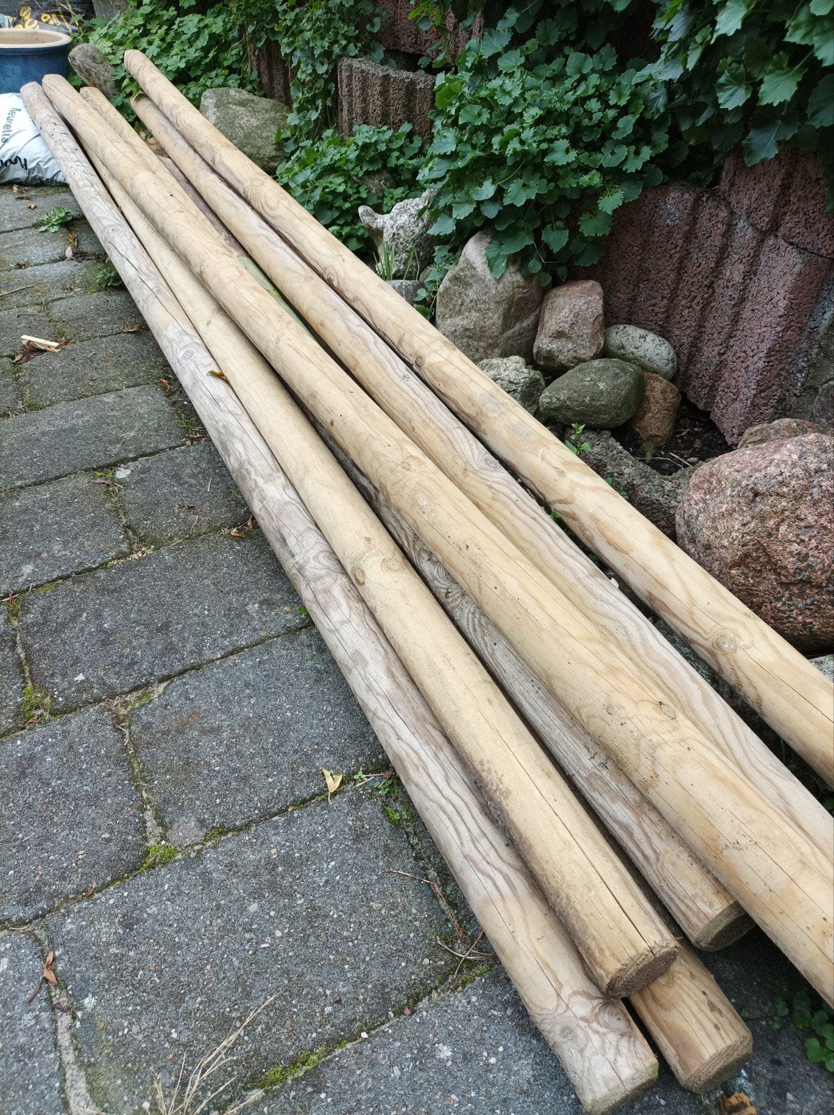 Houten tuinpalen, Tuin en Terras, Ophalen, Gebruikt, 250 cm of meer, Palen
