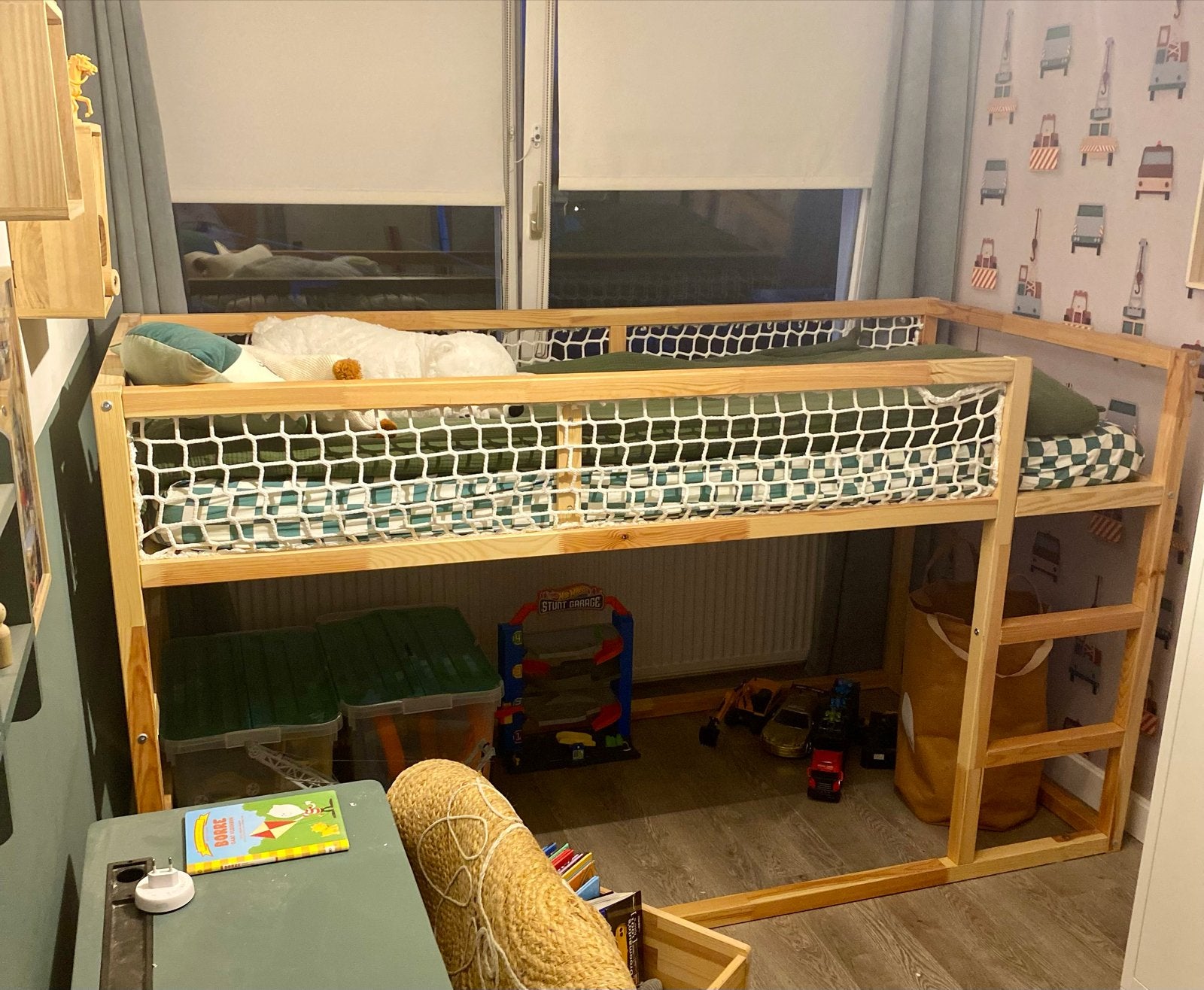 IKEA KURA omkeerbaar bed - grenen/wit, Ophalen, Gebruikt, Eenpersoons, Minder dan 160 cm