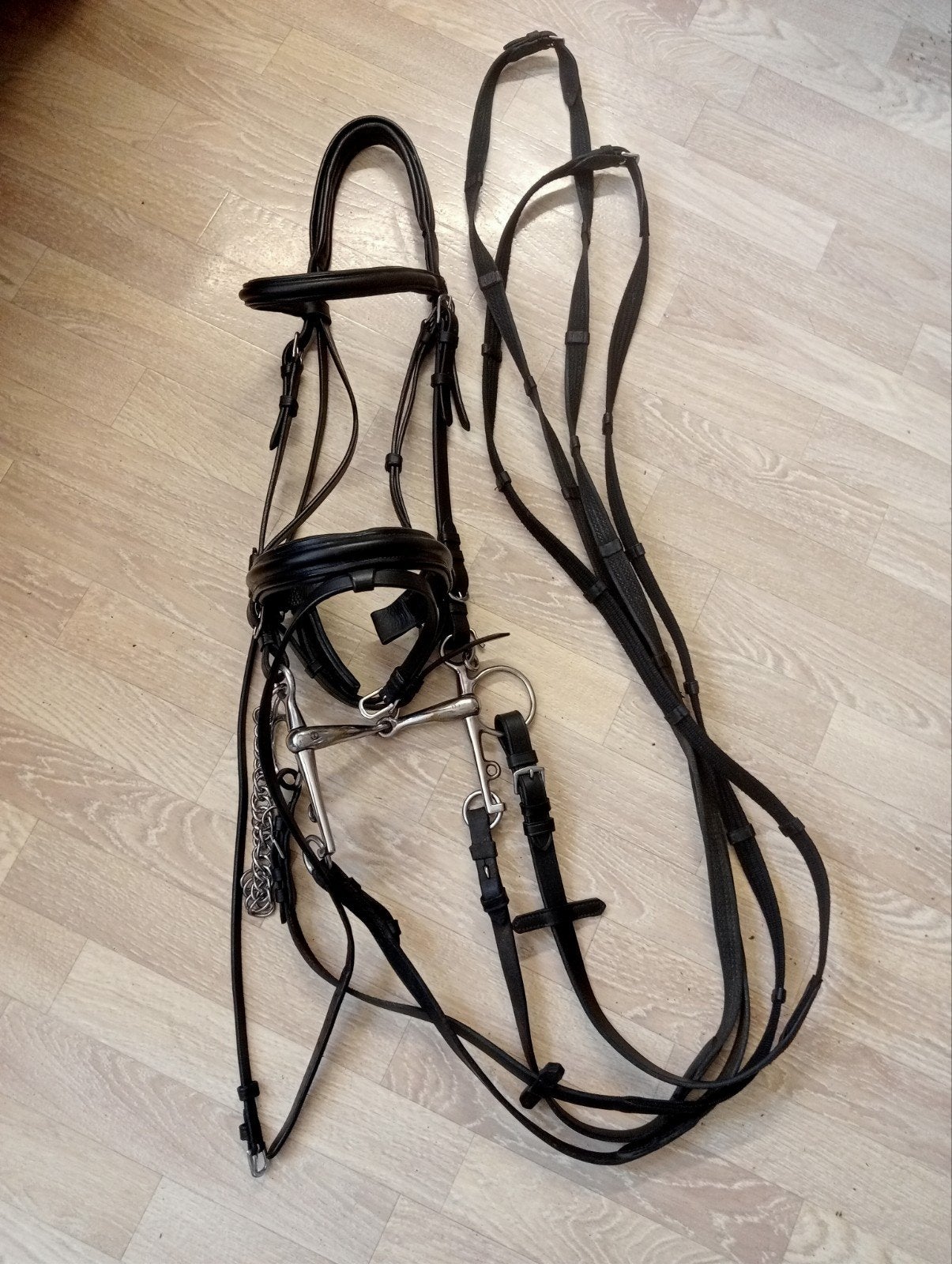 Prachtig zgan zwart hoofdstel mt full met pelham bit 13.5cm, Dieren en Toebehoren, Ophalen of Verzenden, Zo goed als nieuw, Dressuur