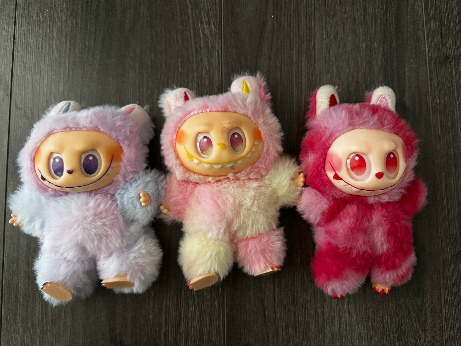Set van 3 schattige labubu knuffels, Overige merken, Overige karakters, Overige typen, Blauw