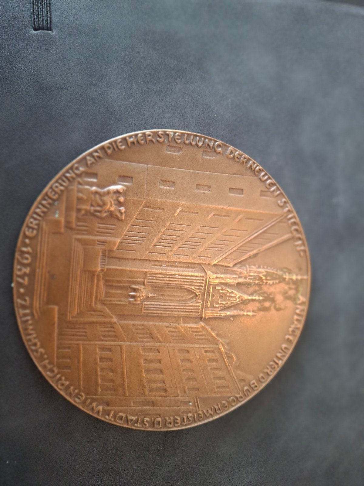Historische Bronzen Medaille Wenen 1937, Ophalen of Verzenden, Brons, Buitenland