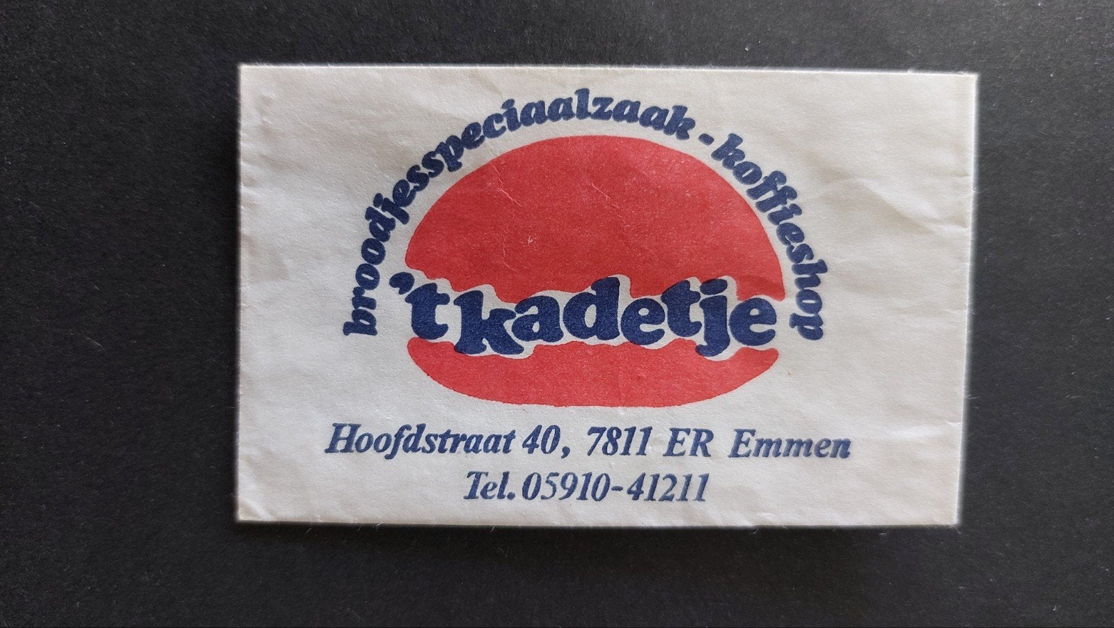 Emmen, 't Kadetje broodjesspeciaal zaak/koffieshop, Verzenden, Nederland