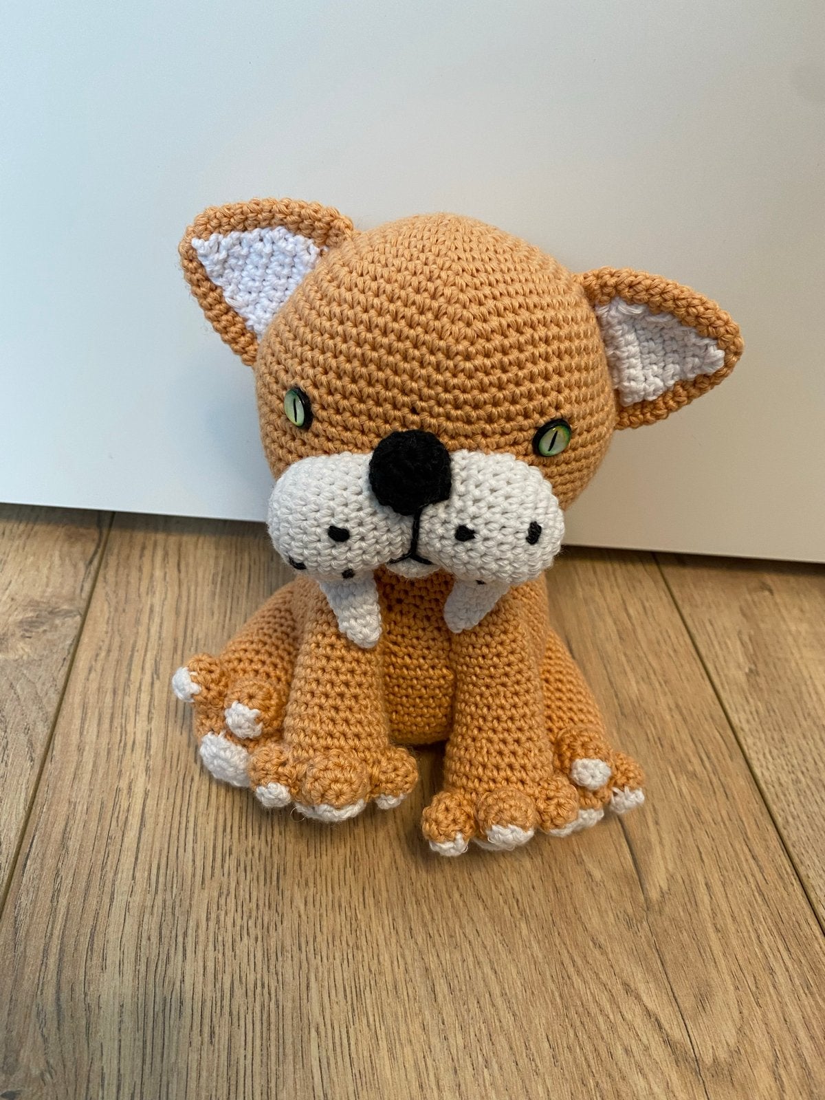 Gehaakte sabeltandtijger knuffel - Handgemaakt, Oranje, Overige merken, Nieuw, Klein (minder dan 20 cm)