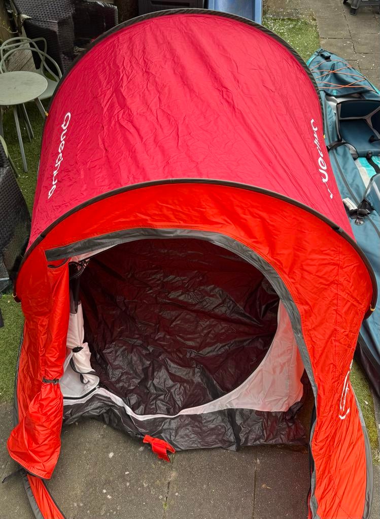 Quechua 2 Seconds Easy Fresh & Black Tent - 2 persoons, Ophalen, Zo goed als nieuw, Tot en met 2