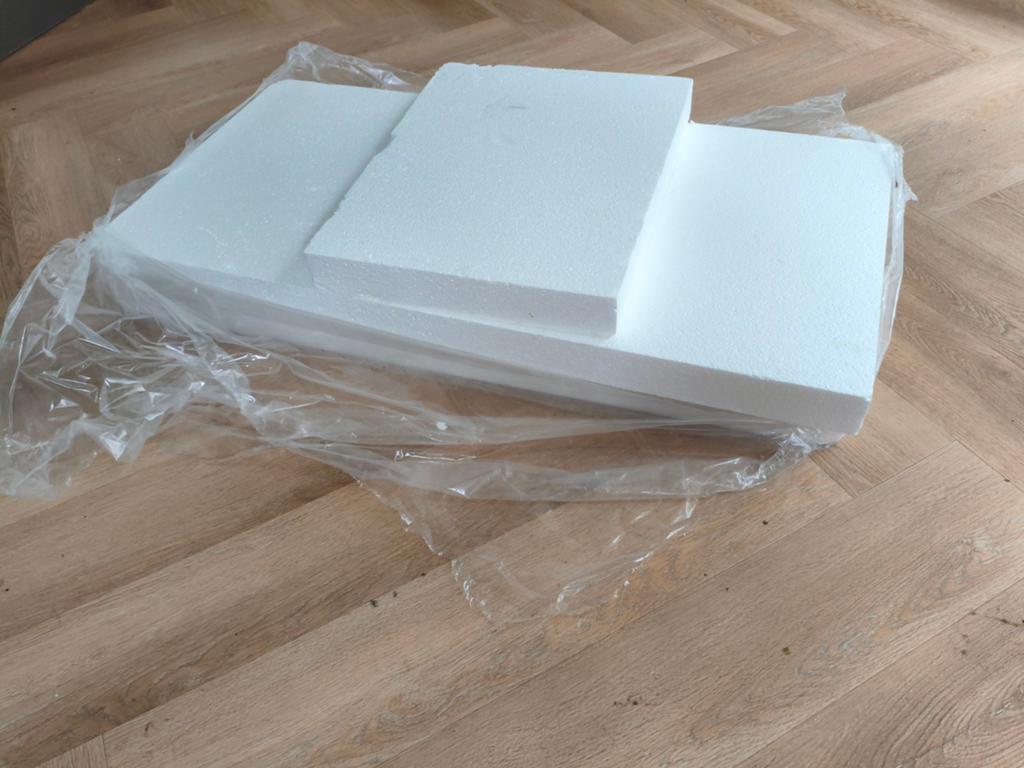 Piepschuim platen 2,5 st., Ophalen, Piepschuim (Tempex), Minder dan 4 cm, Minder dan 5 m²