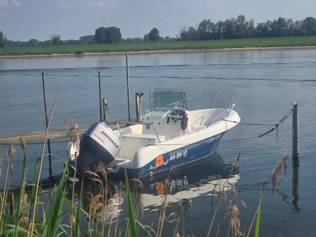 Open 500 Consoleboot met Mariner 90pk (in) ruil mogelijk, Watersport en Boten, Benzine, Overige merken, Gebruikt, Buitenboordmotor