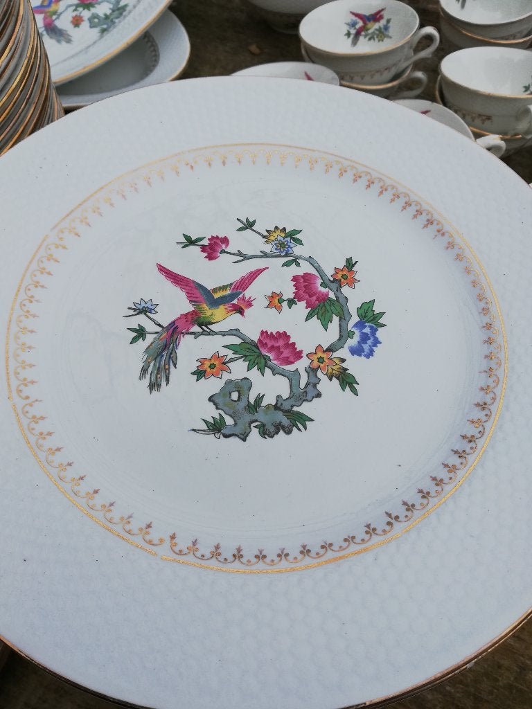 >24 pers. Enorm Frans servies Paradise l 'Amandinoise, Huis en Inrichting, Ophalen, Zo goed als nieuw, Bord(en), Overige stijlen