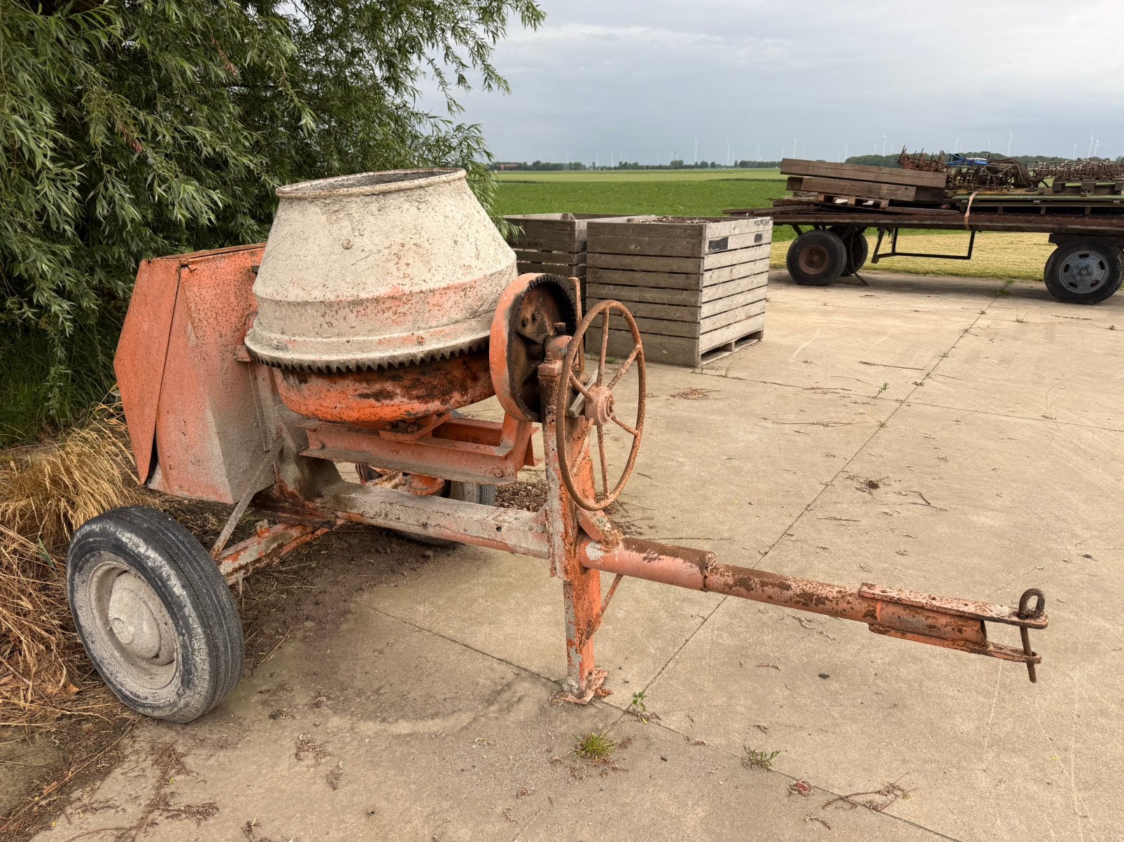 Betonmolen op kracht stroom, Doe-het-zelf en Verbouw, Betonmolens, Ophalen, Gebruikt