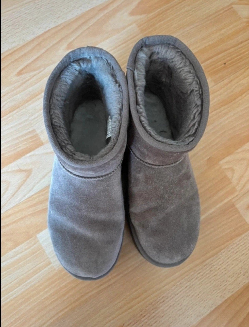 UGG classic mini plateau enkellaarzen, UGG, Verzenden, Lage of Enkellaarzen, Grijs