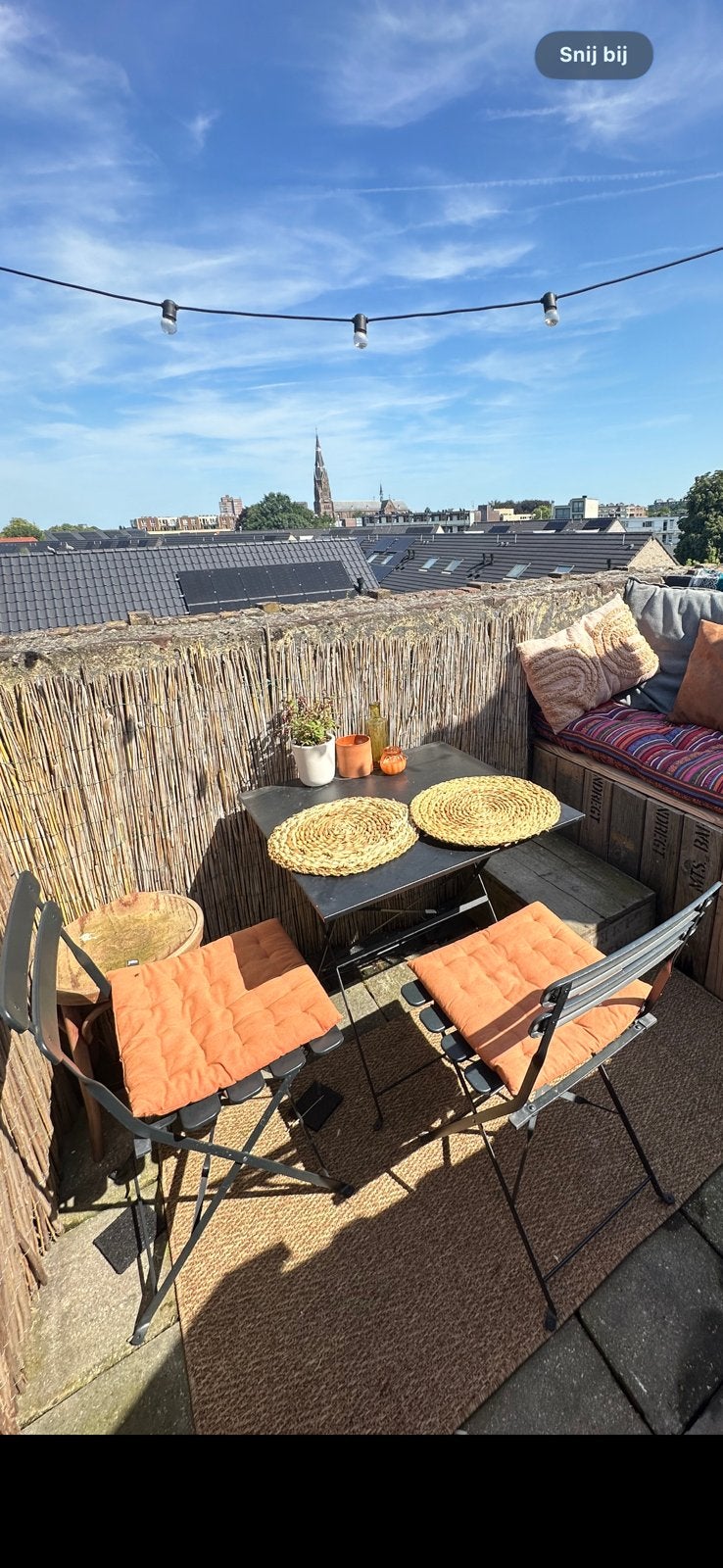 Balkonset zwart, Ophalen, Gebruikt, 2 zitplaatsen