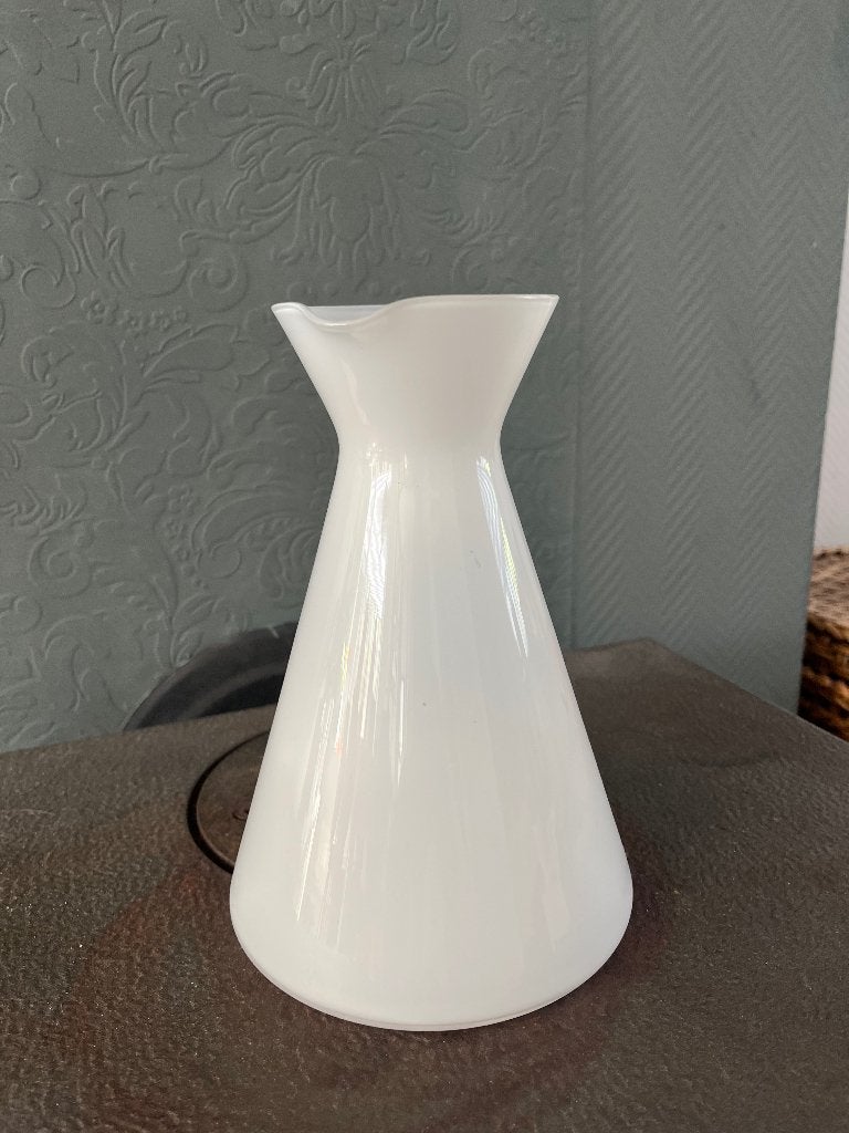 Ikea vaas Anne Nilsson, Wit, Ophalen of Verzenden, Minder dan 50 cm, Glas