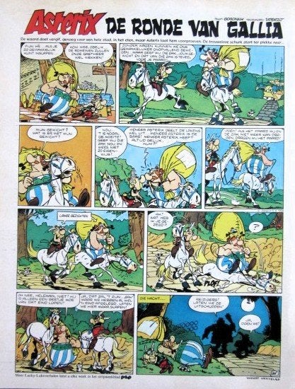 3 strips Asterix 1970 Gallia Noormannen, Boeken, Stripboeken, Meerdere stripboeken, Ophalen of Verzenden, Gelezen