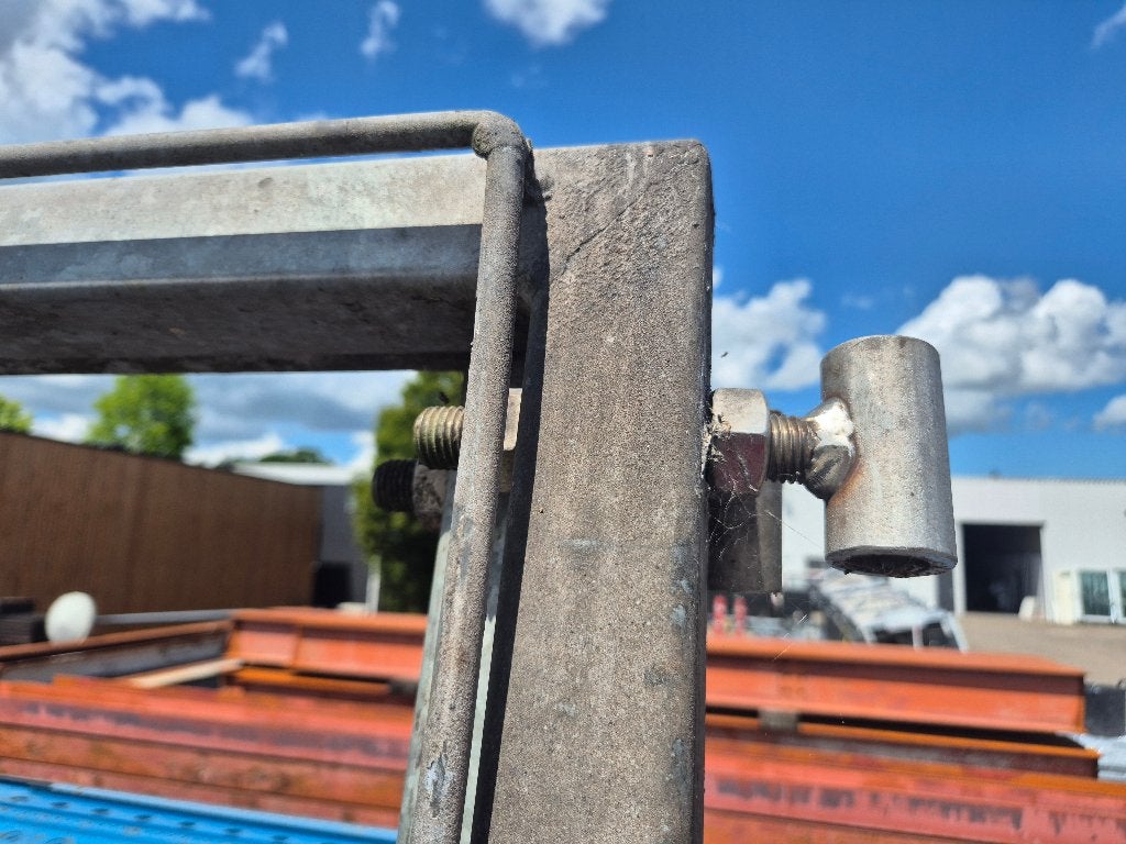 Dubbele gegalvaniseerde poort hekwerk ( 018 ), Tuin en Terras, Ophalen, Gebruikt, Spijlenhekwerk, Nb