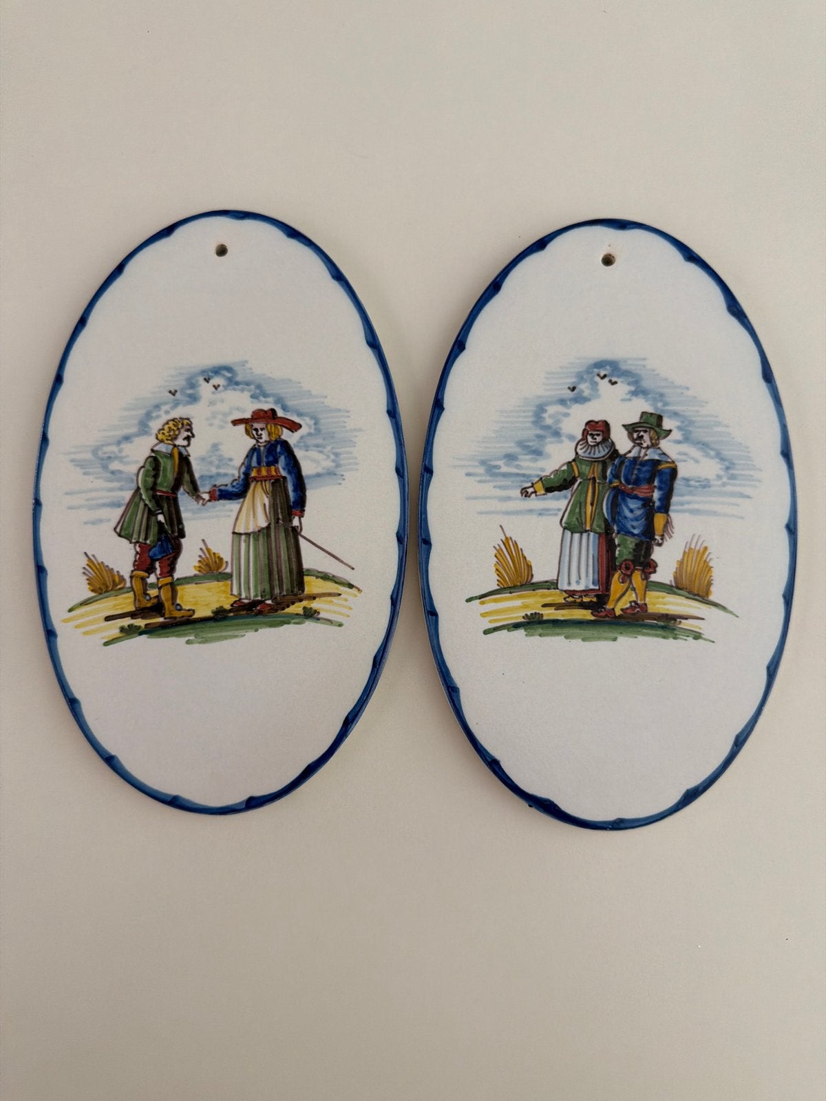 Antieke Delfts Blauw Wanddecoratie - Handgeschilderd, Antiek en Kunst, Ophalen of Verzenden