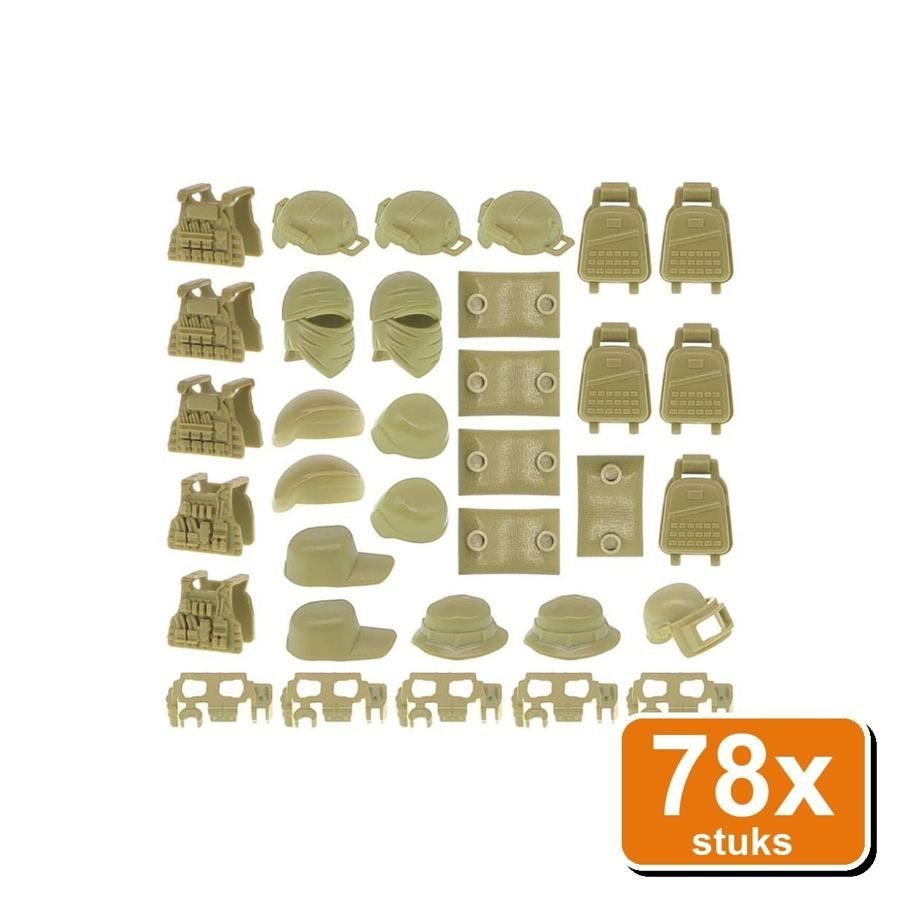 Partij 78x body armour set 36 delig groen minifiguren, Ophalen of Verzenden, Nieuw