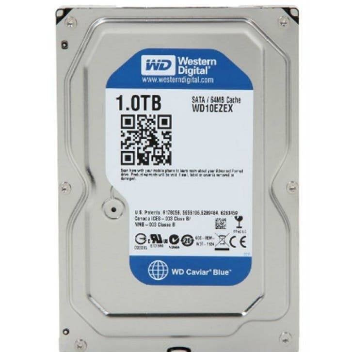 Western Digital Harddisk WD10EZEX 1 TB, Computers en Software, Harde schijven, Intern, Gebruikt, 1TB, Desktop