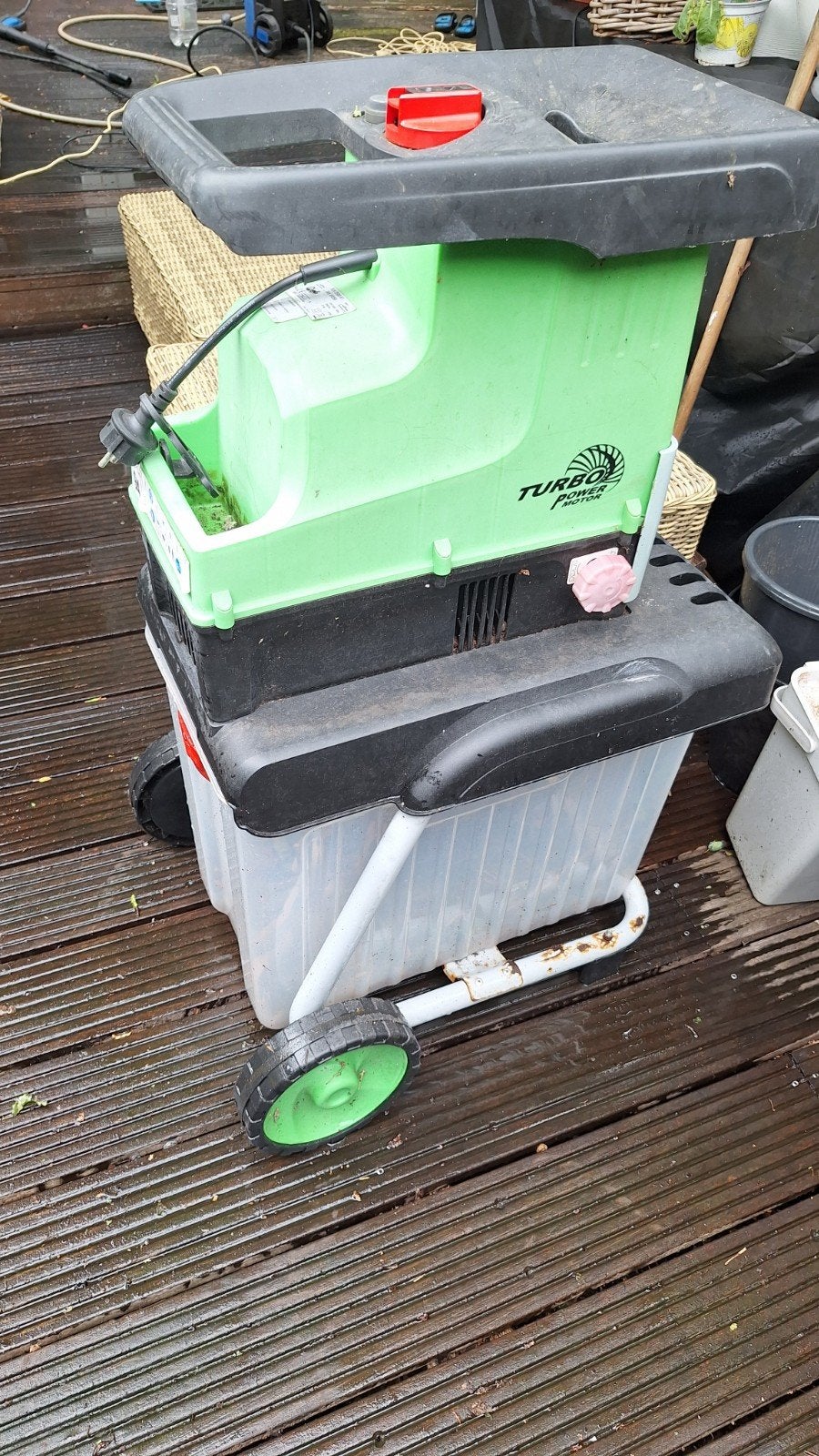 Stille Hakselaar Florabest FLH 2500 - 2500W met wielen, Tuin en Terras, Hakselaars, Ophalen, Gebruikt, Elektrisch, Florabest