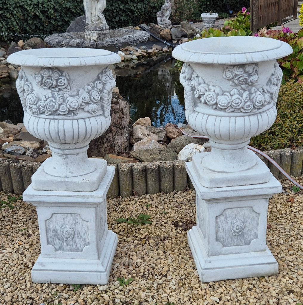 Bloempotten beton, Rond, Nieuw, Beton, 40 tot 70 cm