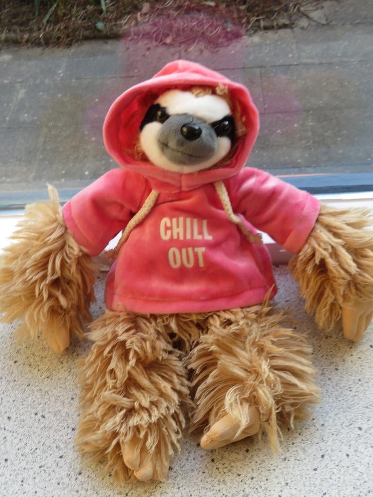 Luiaard in roze hoodie Chill Out merk Jafri Toys, Ophalen of Verzenden, Zo goed als nieuw, Overige typen