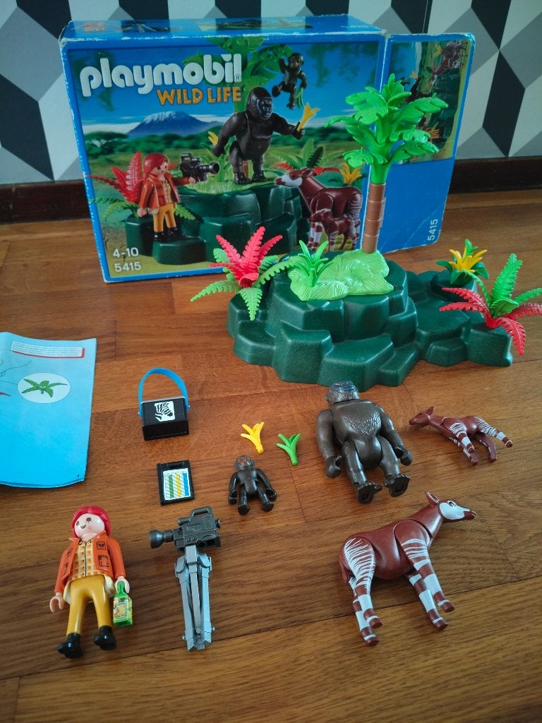 Playmobil 5415 Gorrila's en Okapi's op rots, Kinderen en Baby's, Speelgoed | Playmobil, Ophalen, Wild life, Complete set, Overige typen