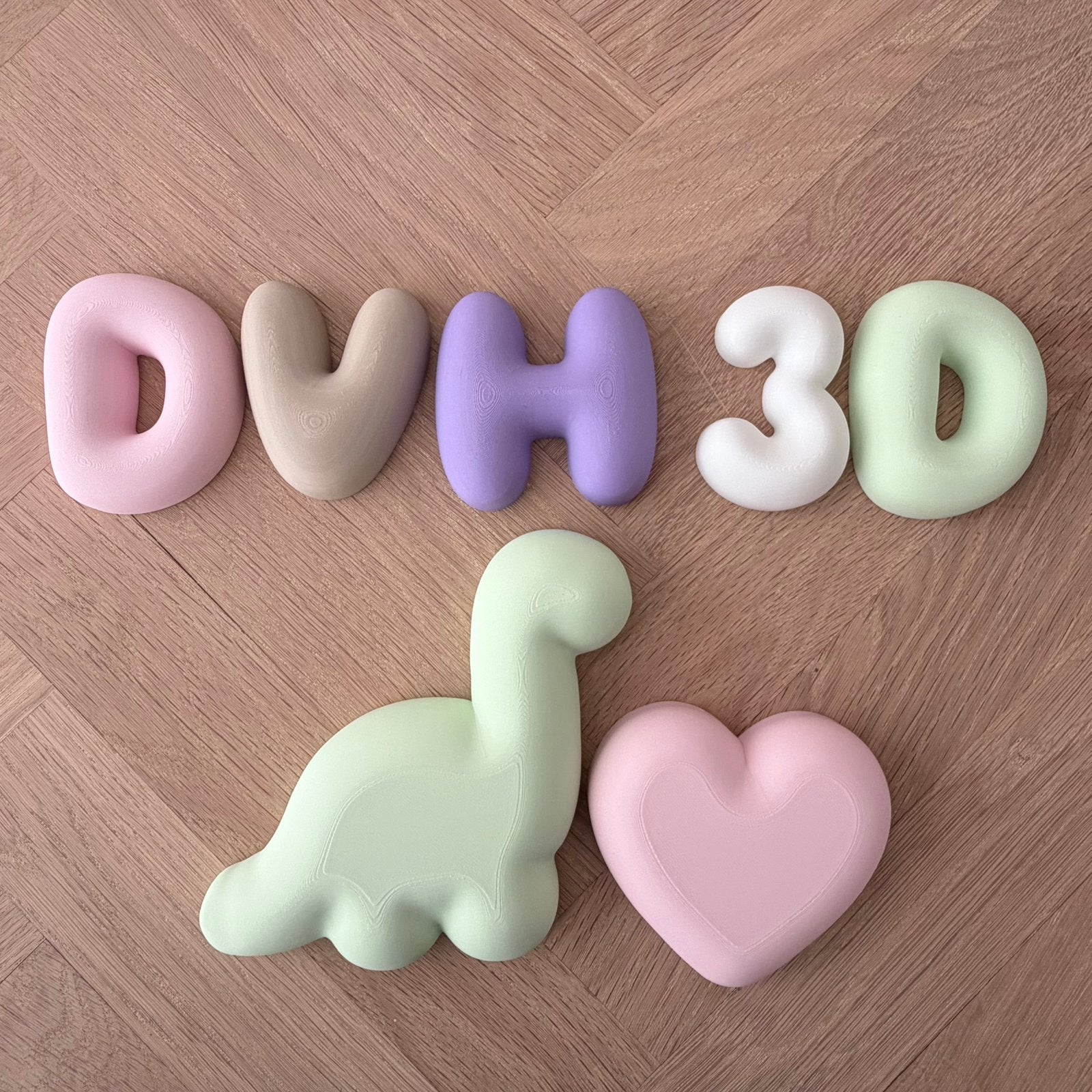 Bubbel letters 3D print, Ophalen of Verzenden, Nieuw