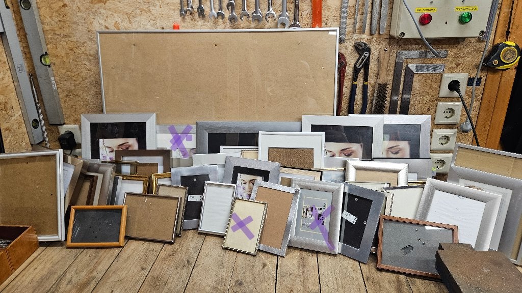 Heel veel fotolijsten, diverse groottes, Ophalen, Gebruikt