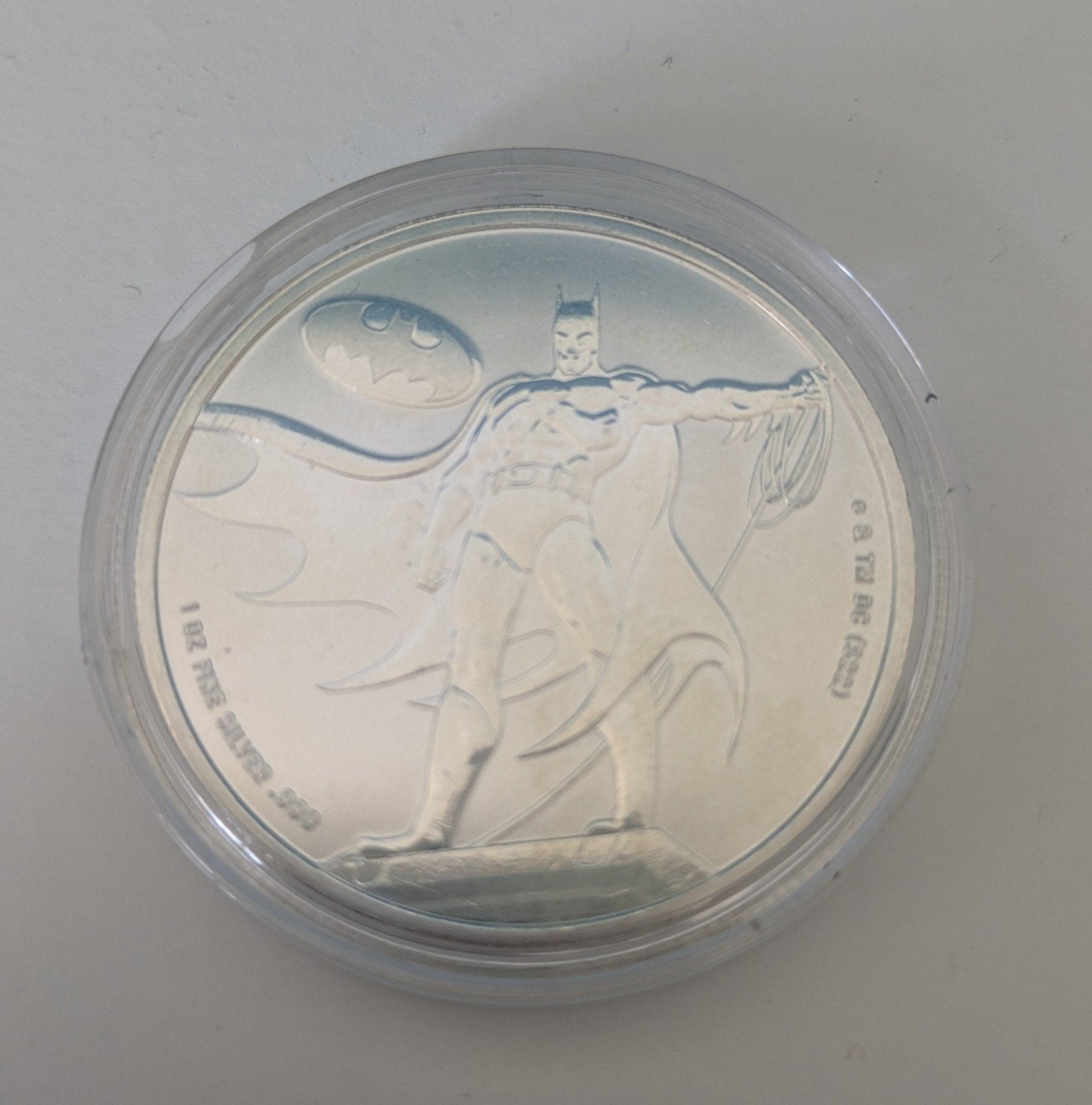 Batman Samoa 2023 999 Zilveren Troy Ounce Munt, Postzegels en Munten, Penningen en Medailles, Ophalen of Verzenden, Zilver, Buitenland