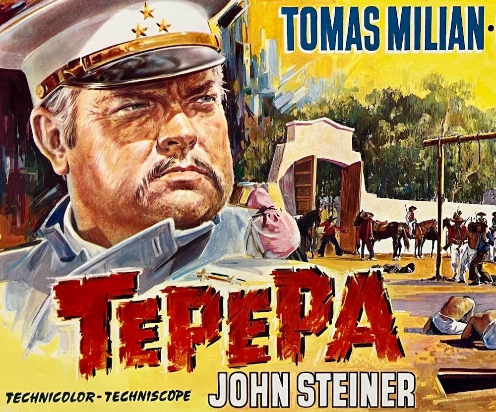 Tepepa (1969) - Orson Welles - Originele filmposter, Ophalen of Verzenden, Zo goed als nieuw, A1 t/m A3, Film en Tv