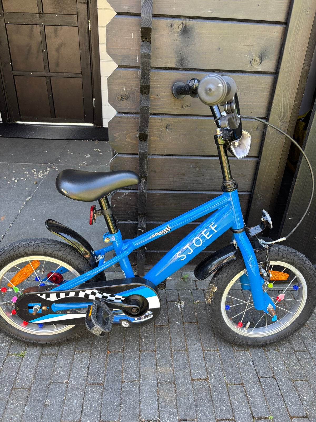 Sjoef kinderfiets 14 inch, Fietsen en Brommers, Fietsen | Kinderfietsjes, Ophalen, Zo goed als nieuw, Minder dan 16 inch