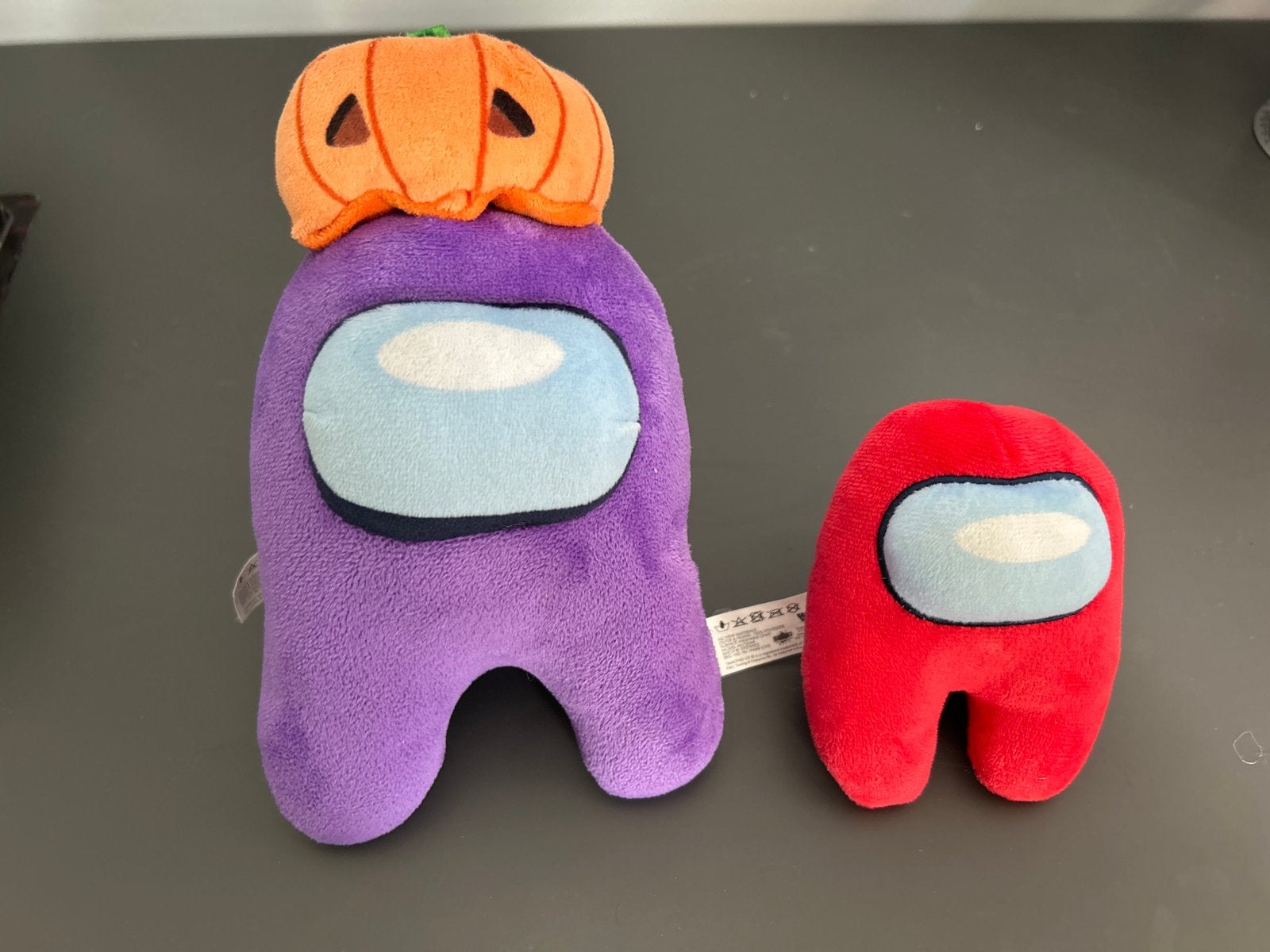 Among Us Knuffels - Paars met Pompoen en Rood, Ophalen, Overige merken, Overige karakters, Overige typen