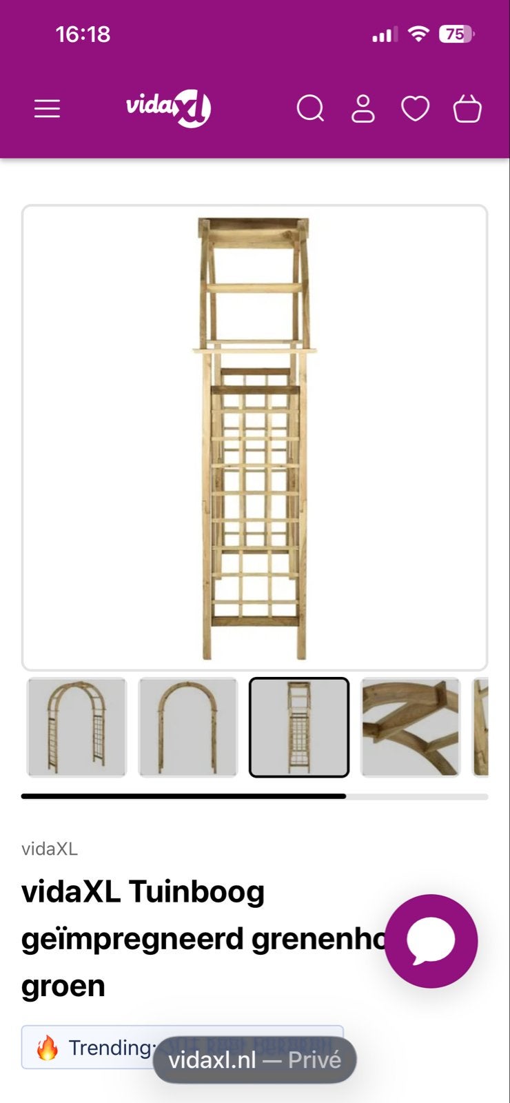 Vida XL Rozenboog/Pergola - Nieuw in verpakking, Ophalen, Nieuw