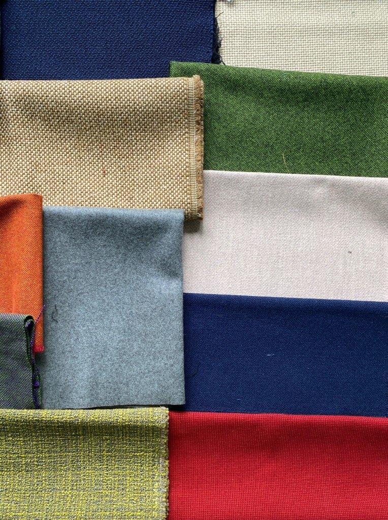 Bundel 20x meubelstoffen Kvadrat De Ploeg Febrik ROHI Camira, Wol, Nieuw, Ophalen of Verzenden, 30 tot 120 cm