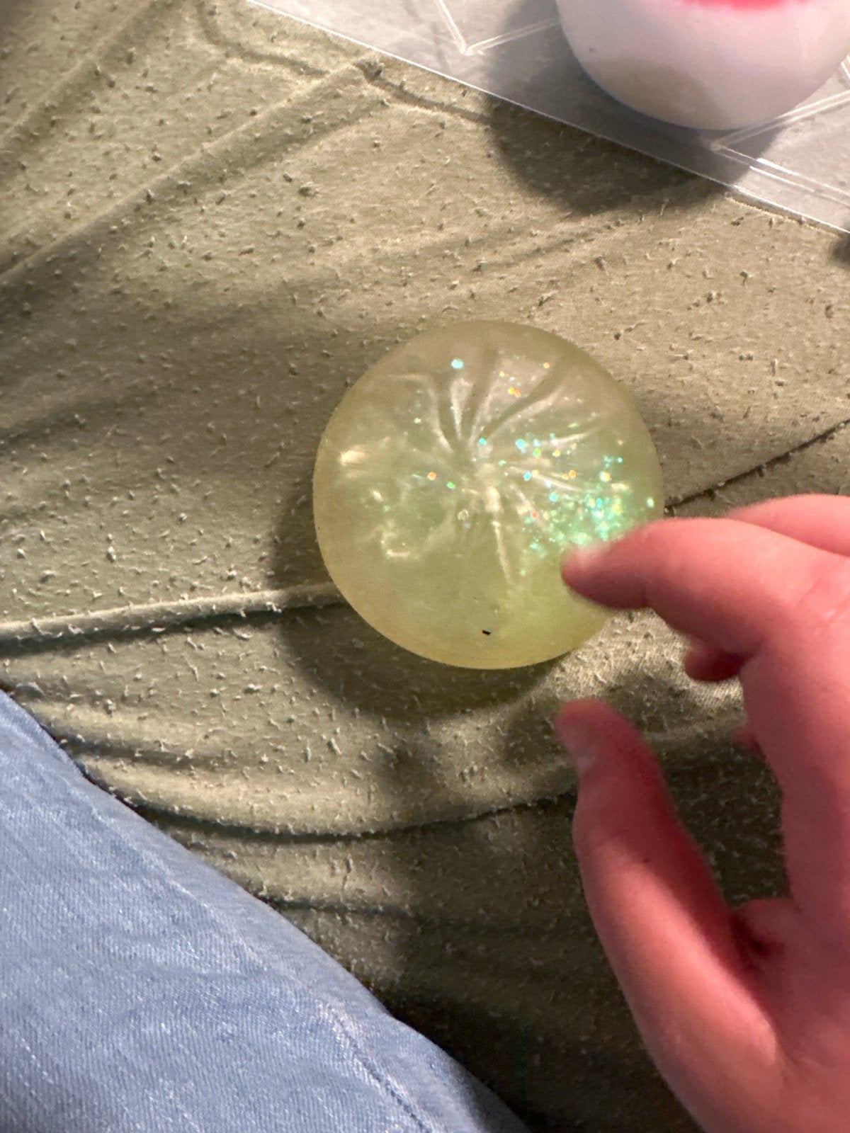 Glinsterende Squishy Stressbal - Groen, Kinderen en Baby's, Speelgoed | Overig, Ophalen of Verzenden, Gebruikt, Jongen of Meisje