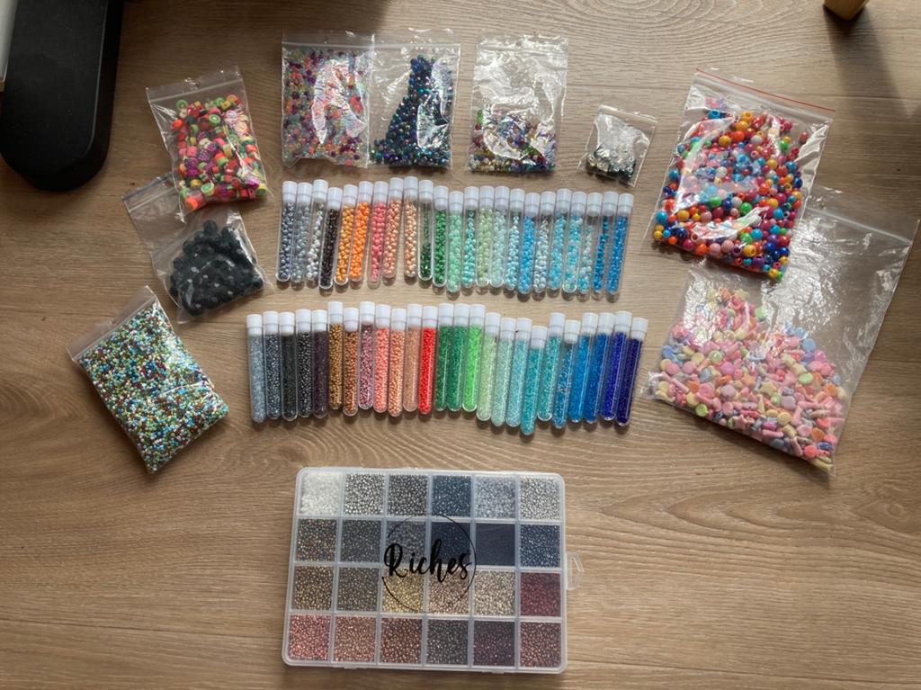 Collectie kralen voor sieraden maken, Hobby en Vrije tijd, Kralen en Sieraden maken, Ophalen of Verzenden, Gebruikt, Kraal