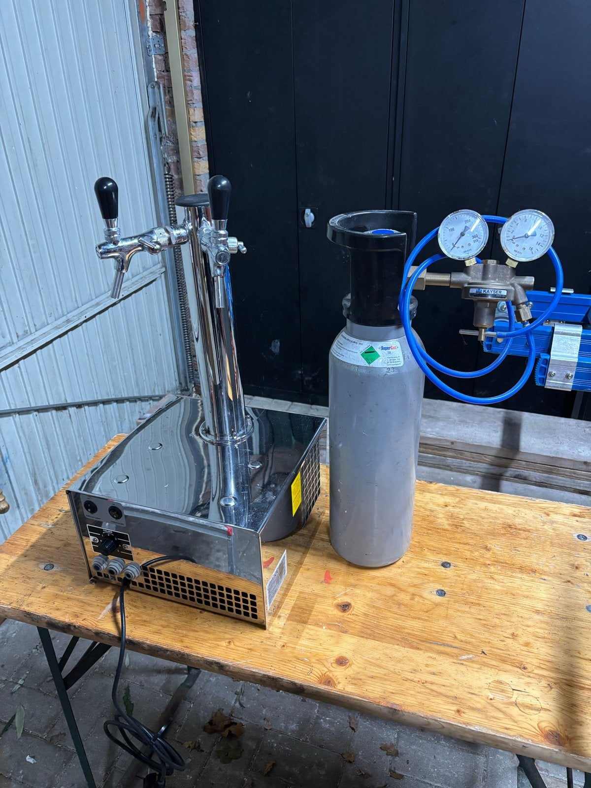 Complete Lindr Pygmy Tower 2-Taps Biertap / Droogkoeler Set, Witgoed en Apparatuur, Ophalen, Gebruikt, Overige merken