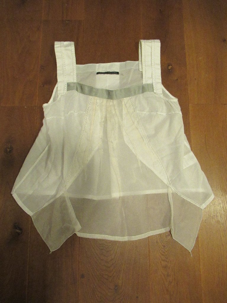 GIRBAUD TOPJE katoen nieuw maat 38 wit speciale accenten, Maat 38/40 (M), Girbaud, Wit, Nieuw