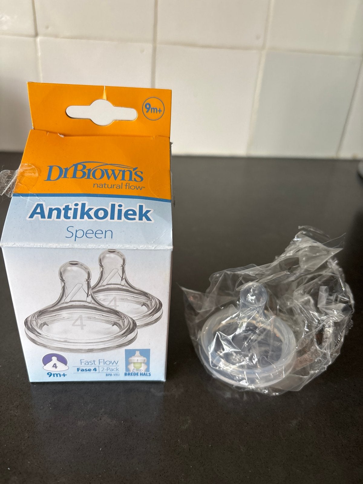 Dr. Brown's Antikoliek Speen - Fase 4 (9m+), Ophalen, Speen, BPA-vrij, Nieuw