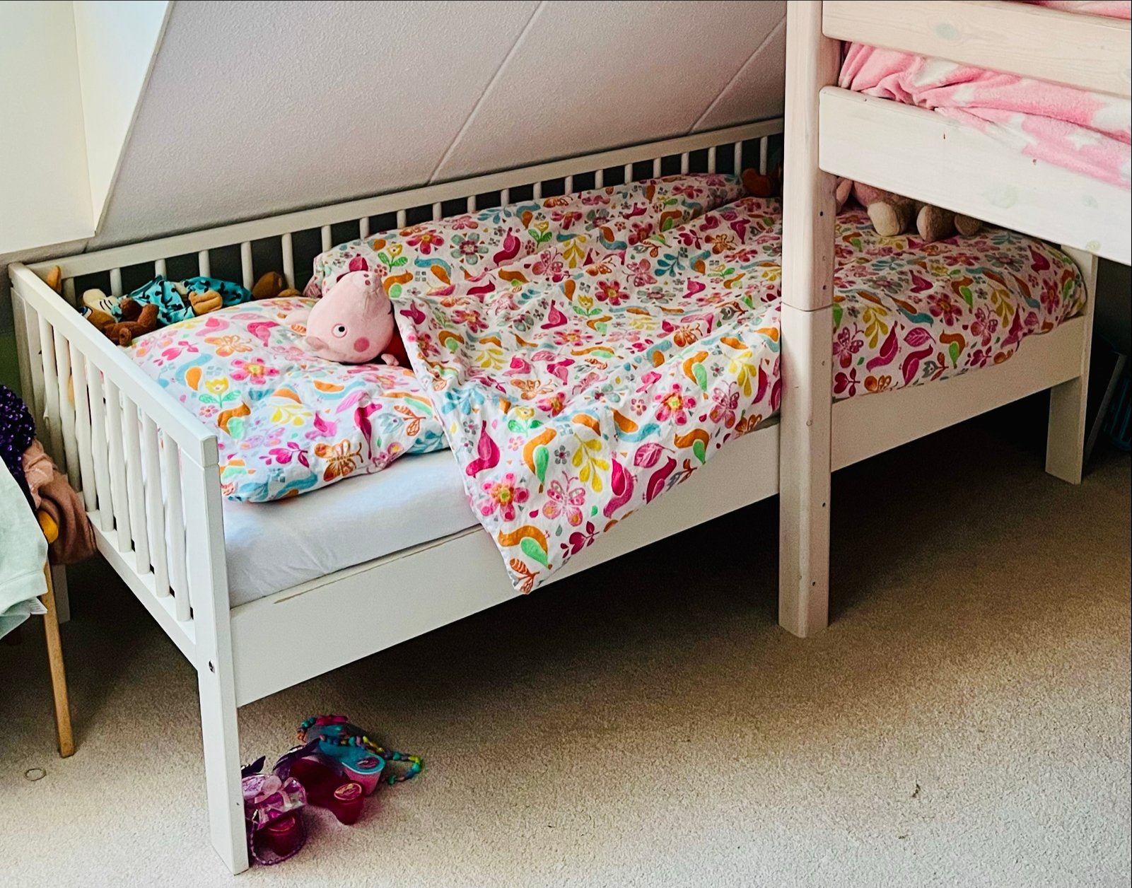 IKEA Peuterbed Sultan Lade (incl. matras en beddengoed), Gebruikt, 70 tot 85 cm, 140 tot 160 cm, Ophalen