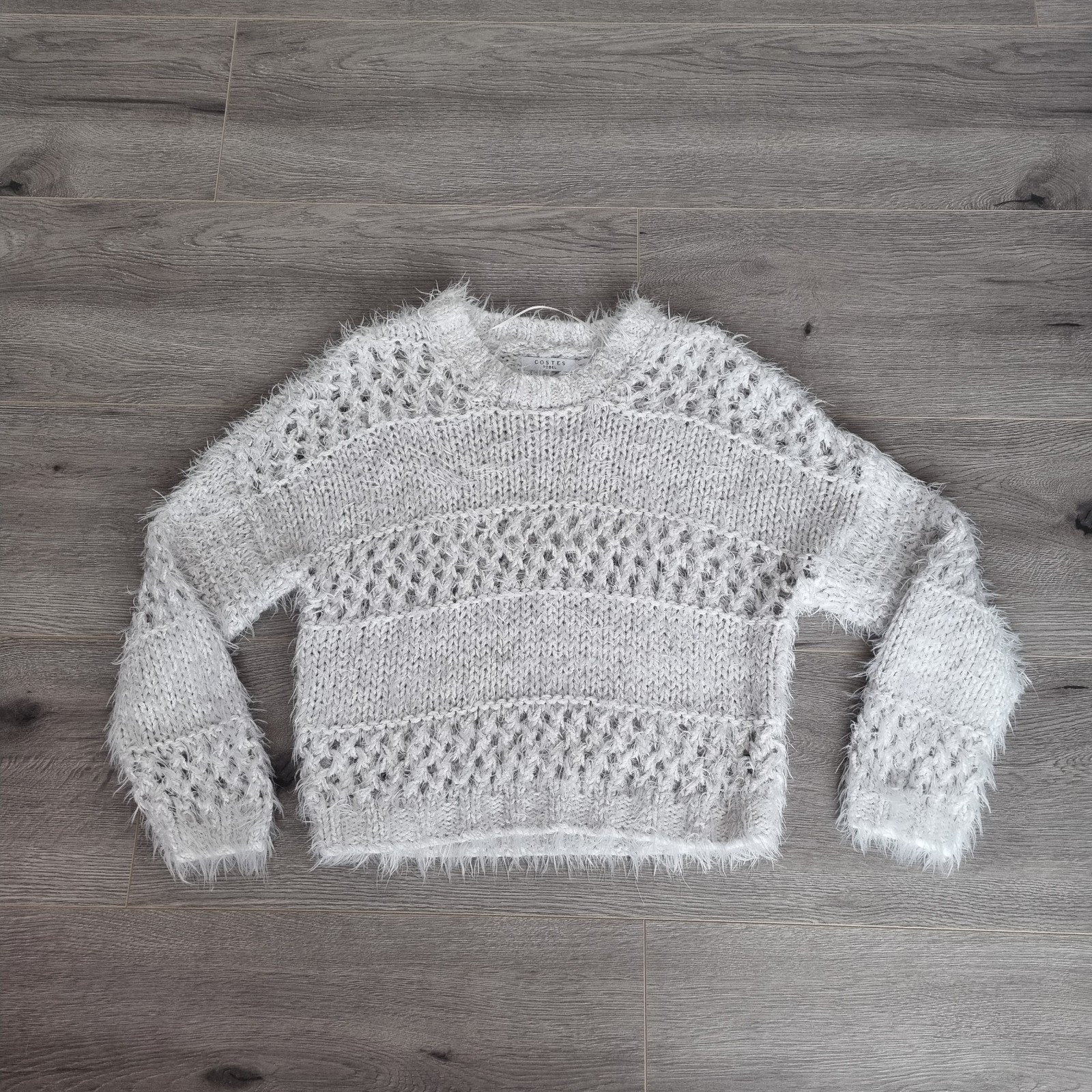 Costes Rebel Gehaakte Pluizige Trui / Fluffy Crochet Pull, Kleding | Dames, Maat 38/40 (M), Wit, Ophalen of Verzenden, Zo goed als nieuw