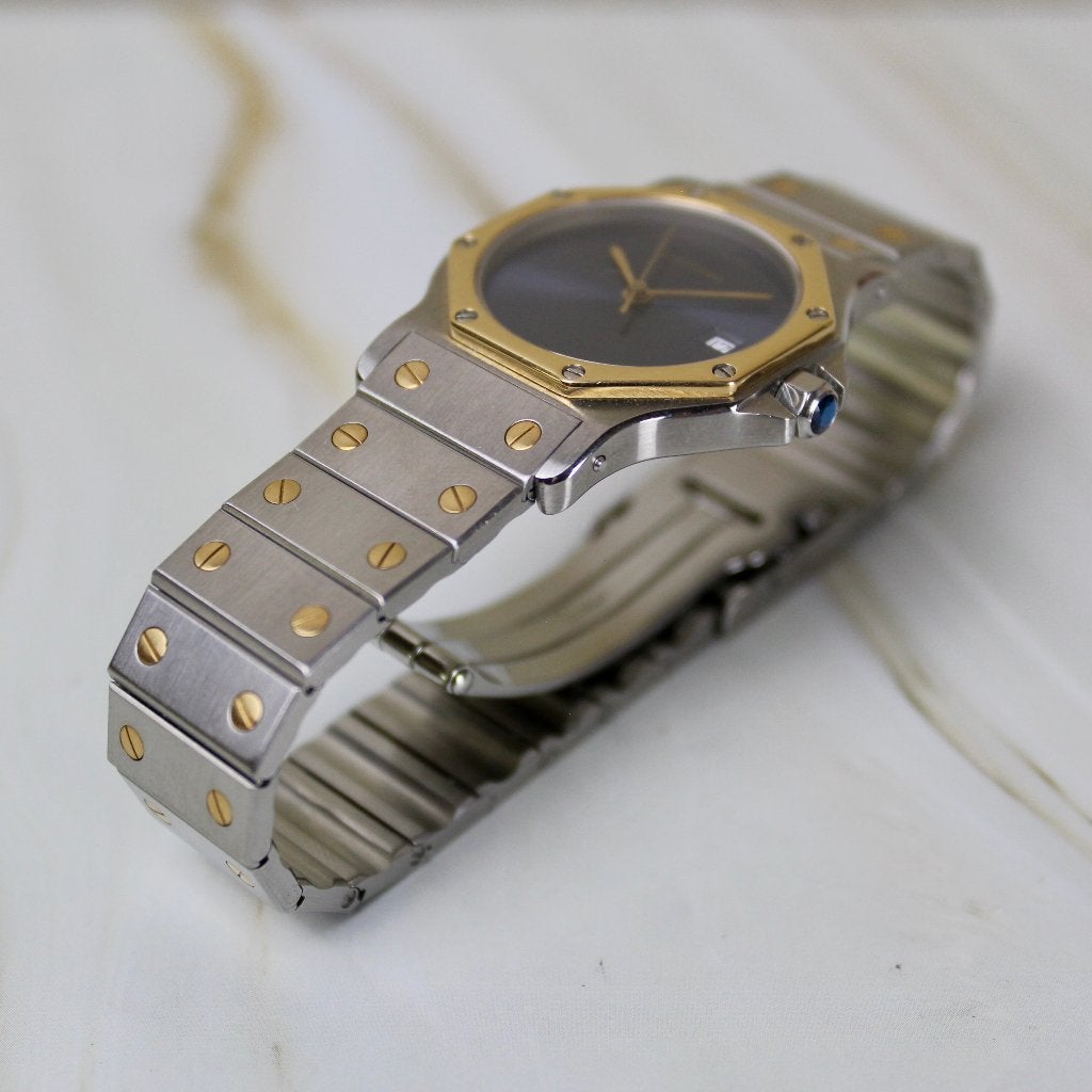 Cartier Santos Octagon - 187902, Overige merken, Staal, Cartier, Gebruikt