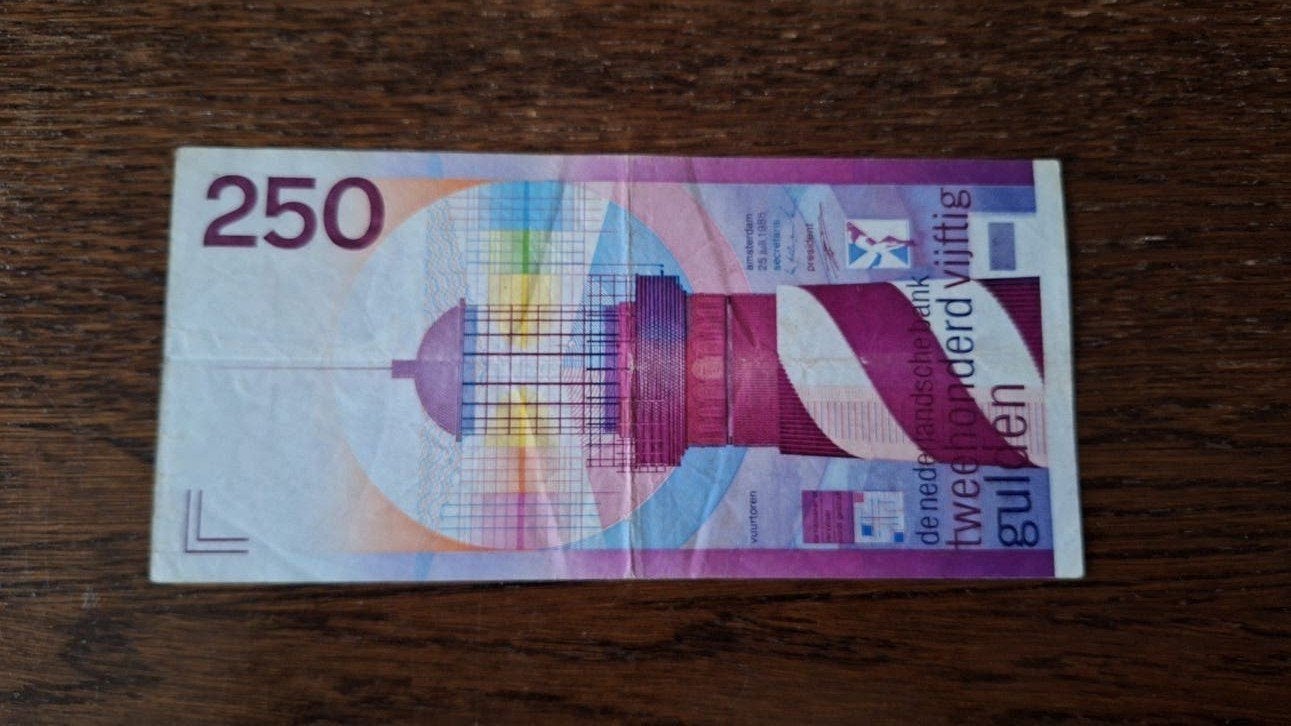 Zeldzaam 250 Gulden biljet "Vuurtoren" - Nederlandse Bank, Postzegels en Munten, Bankbiljetten | Nederland, Ophalen