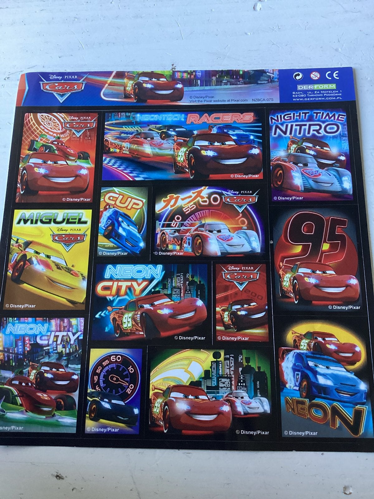 Stickervel Cars (Disney Pixar), Verzenden, Zo goed als nieuw, Film, Tv of Omroep
