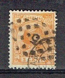 Nederland 1891 nr 34 Prinses Wilhelmina Puntst. 5 AMSTERDAM, Verzenden, Gestempeld, Koningshuis