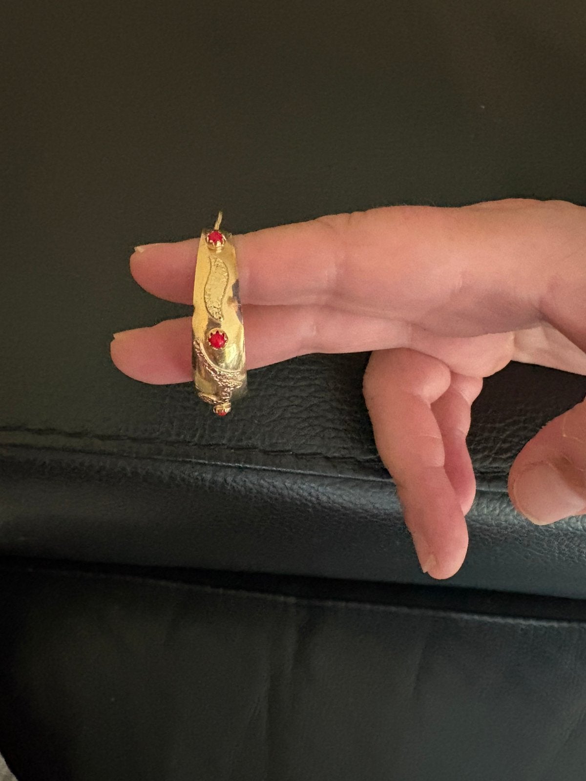 Gouden oorbellen/creolen, Ophalen, Gebruikt, Met edelsteen, Goud