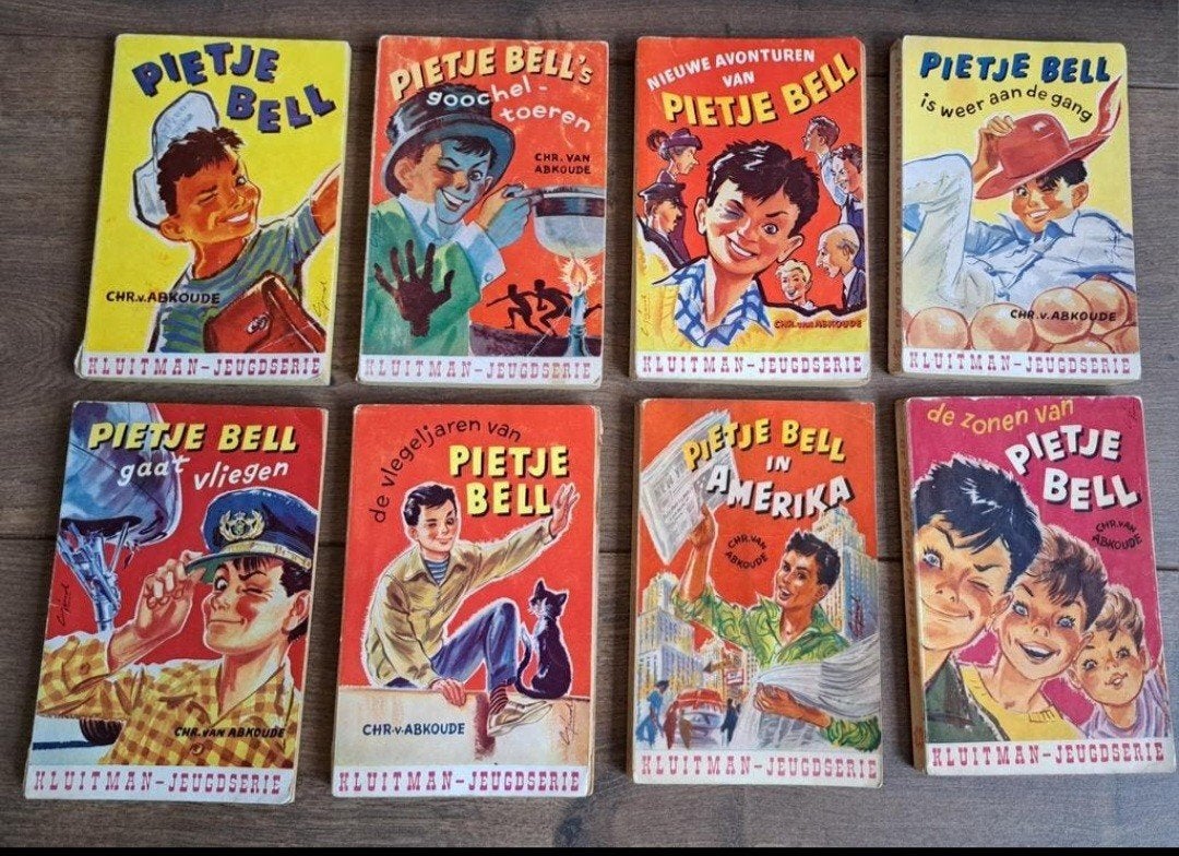 Pietje Bell Boeken Collectie - 8 Delen - Chr van Abkoude, Ophalen of Verzenden, Gelezen