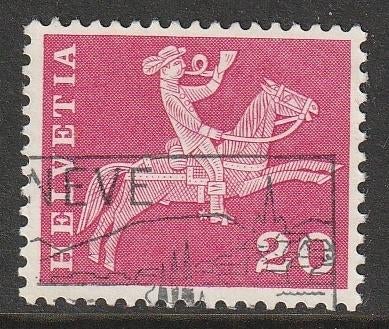 Zwitserland 1960 699x Postmotief 20c, Gest, Ophalen of Verzenden, Gestempeld
