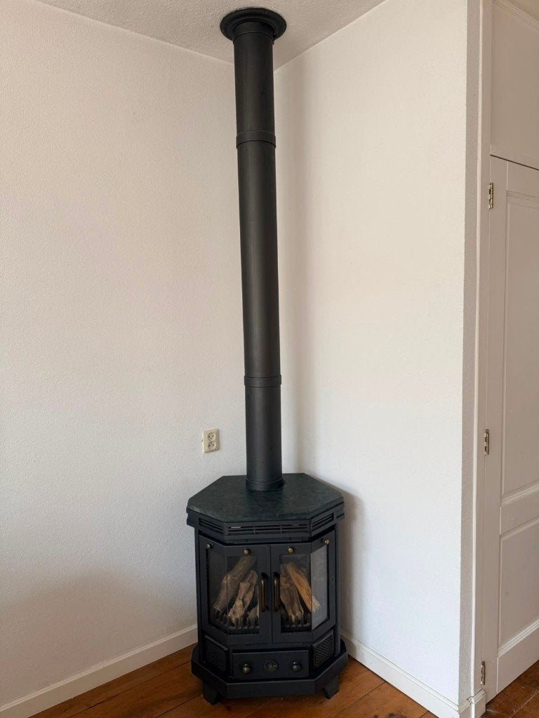 Barbas Miami GT gaskachel incl. complete rookgasafvoer, Huis en Inrichting, Kachels, Ophalen, Gebruikt, Gas, Vrijstaand